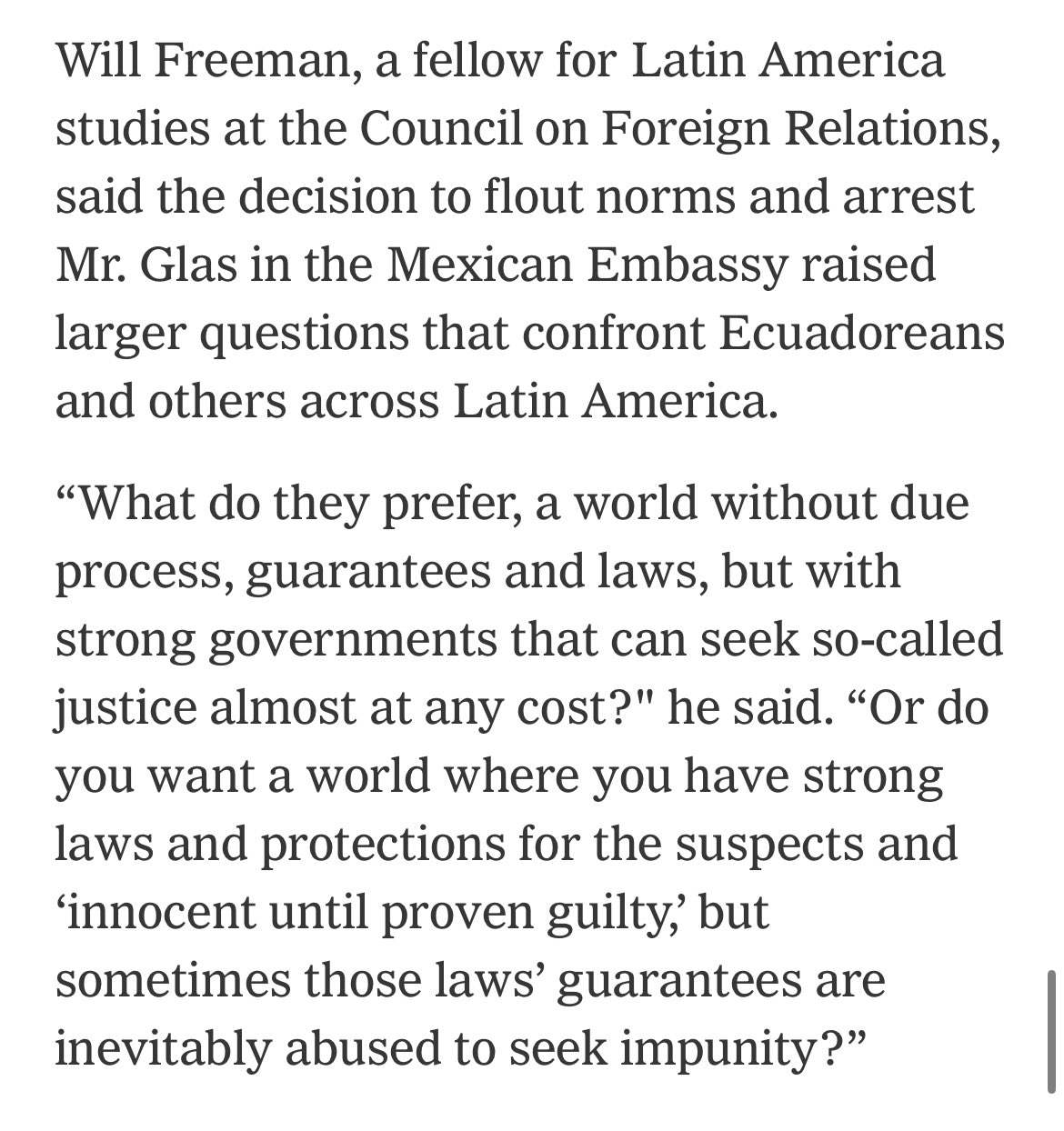 Will Freeman on X: &ldquo;My comment to the New York Times on what 