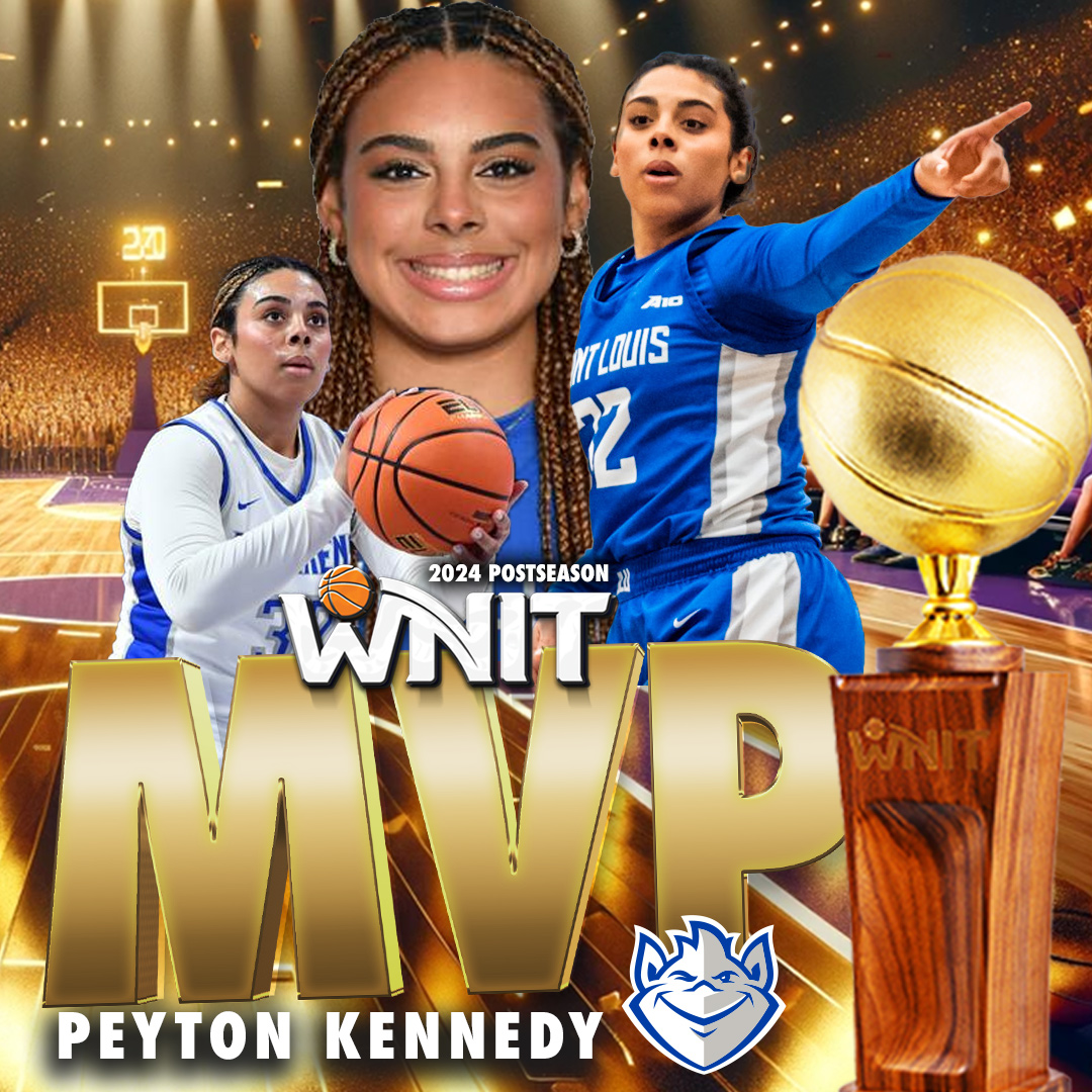 With averages of 22.5 points per game, on 50.5 percent shooting, and 6.3 rebounds per game, Peyton Kennedy is your 2024 Postseason #WNIT MVP! @SaintLouisWBB @A10WBB