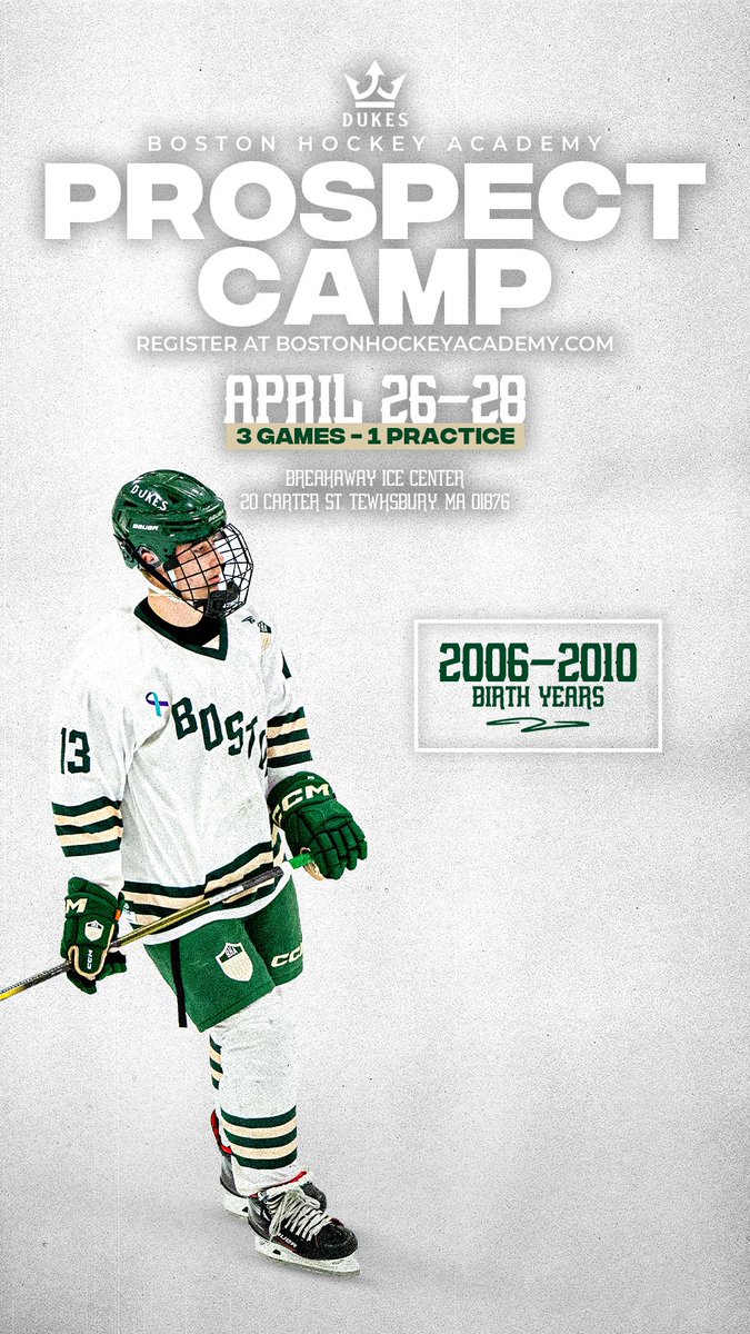BostonHA's tweet photo. Only 3 weeks until our BHA Prospect Camp!! Register now through the link below  ⬇️ 

https://t.co/616TLdaJSz https://t.co/heiwje0TSy