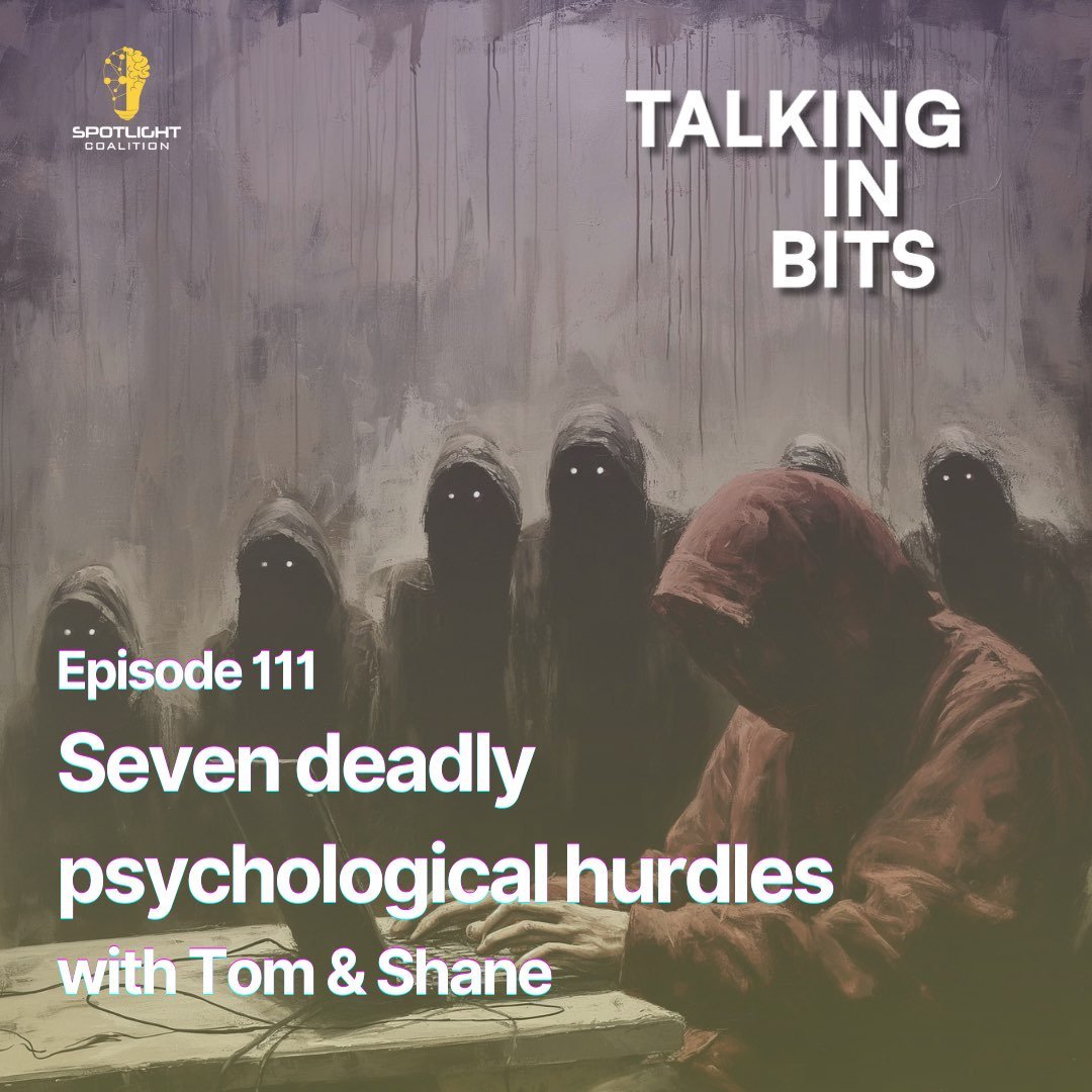 talkinginbits's tweet image. Episode 111 | "Seven deadly psychological hurdles with
@tom_honzik &amp;amp; Shane" is live on all V4V platforms.    

This week, we discuss seven mental traps commonly encountered on the path to adopting bitcoin as your money.

fountain.fm/episode/pwbriX…