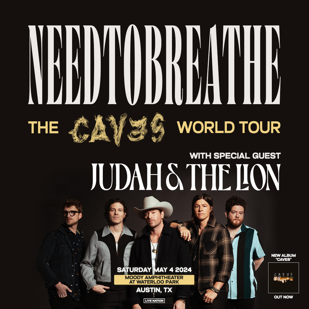 ICYMI: NEEDTOBREATHE is performing at the CMT Awards tomorrow with Jordan Davis! 🎶 Catch their full show 5/4 at Moody Amphitheater at Waterloo Park with special guests Judah & the Lion. Tickets are on sale now at Ticketmaster.com!