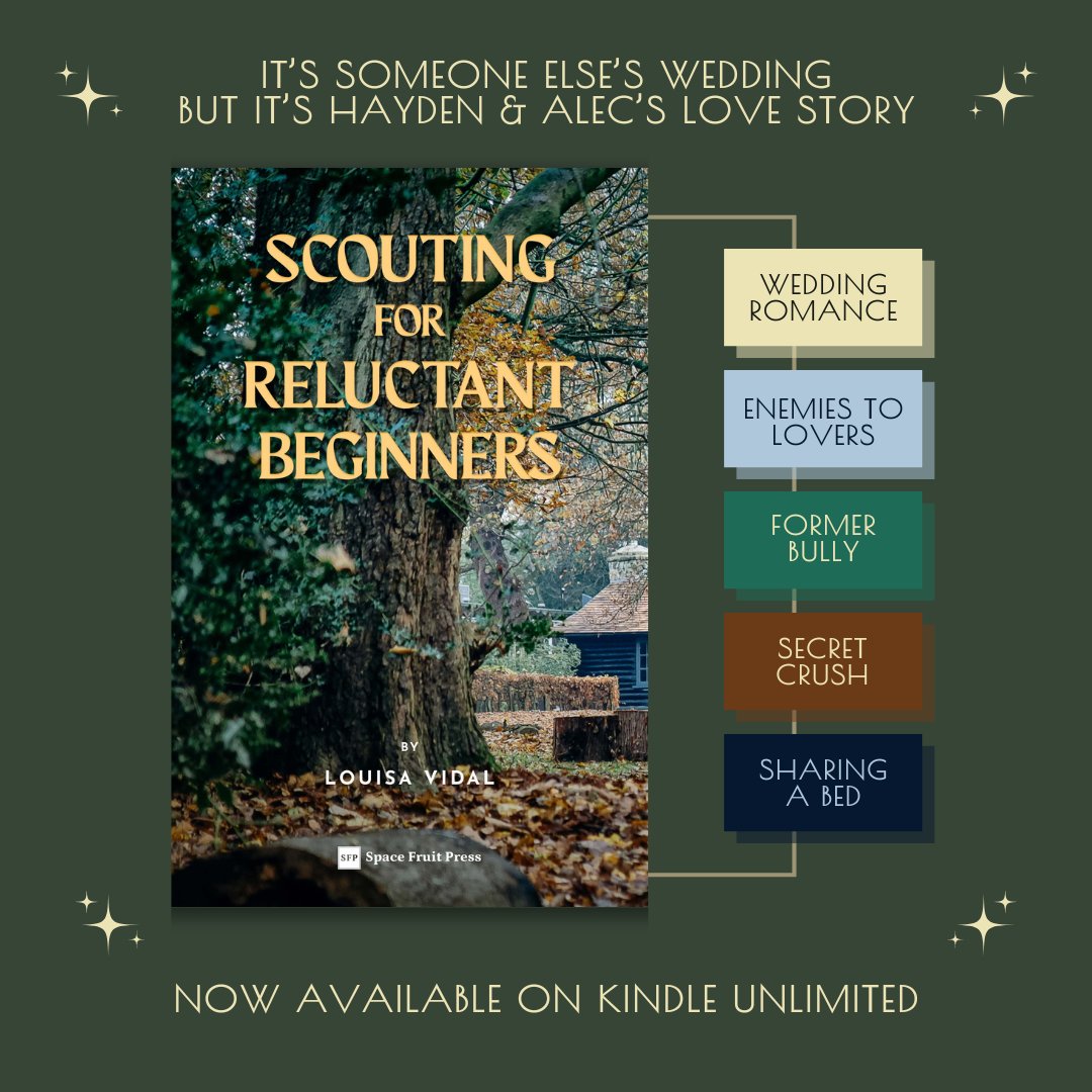 Hayden's worst wedding nightmare - stuck sharing a room with his former childhood bully. But there's something about Alec that he doesn't know... Check out Scouting for Beginners, a #mmromance now available on #kindleunlimited 

amazon.com/dp/B0C6W567GP/