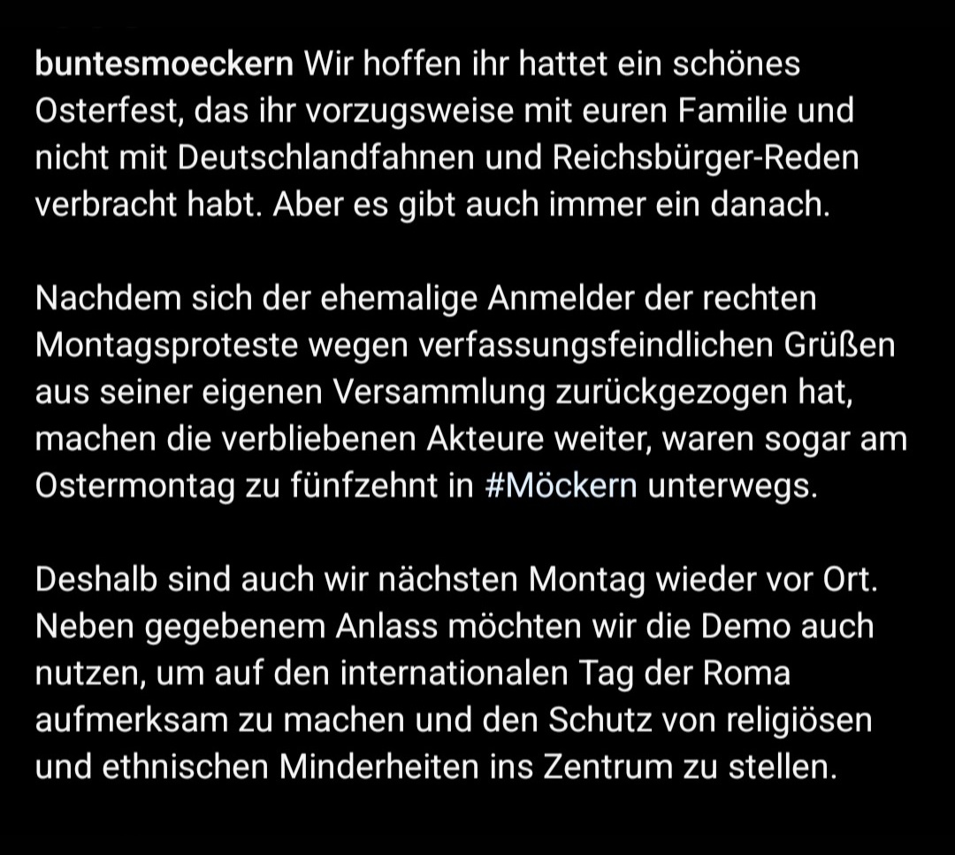 OmasGegRechtsLE's tweet photo. Den #le0804 bitte vormerken, da sehn wir wieder gemeinsam nach den Rechten, Armhebenden und ewig über alles u jeden Scheisz Meckernden in #Möckern. Mit Lösungen oder Konstruktivität hams die Blaubraunen ja nicht so. 🤷🏼♀️
Morgen genießen wir aber erstmal noch verdient 1 Ruhetag. ⛱️ https://t.co/qcwdERcWBh