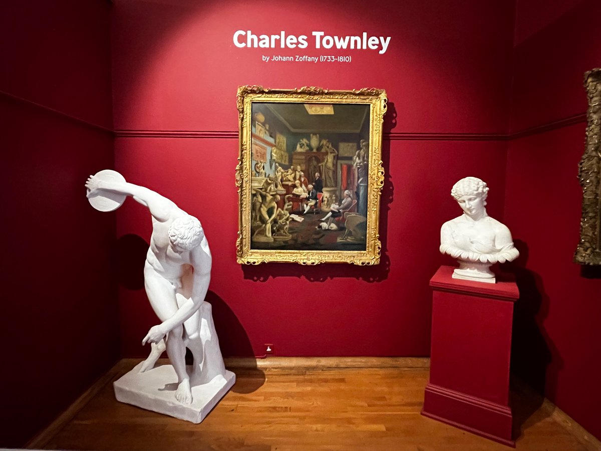 Zoffany’s portrayal of Charles Townley with his classical collection hung at his ancestral home in Burnley #lancashire @towneleyhall before he requested everything to the @britishmuseum.