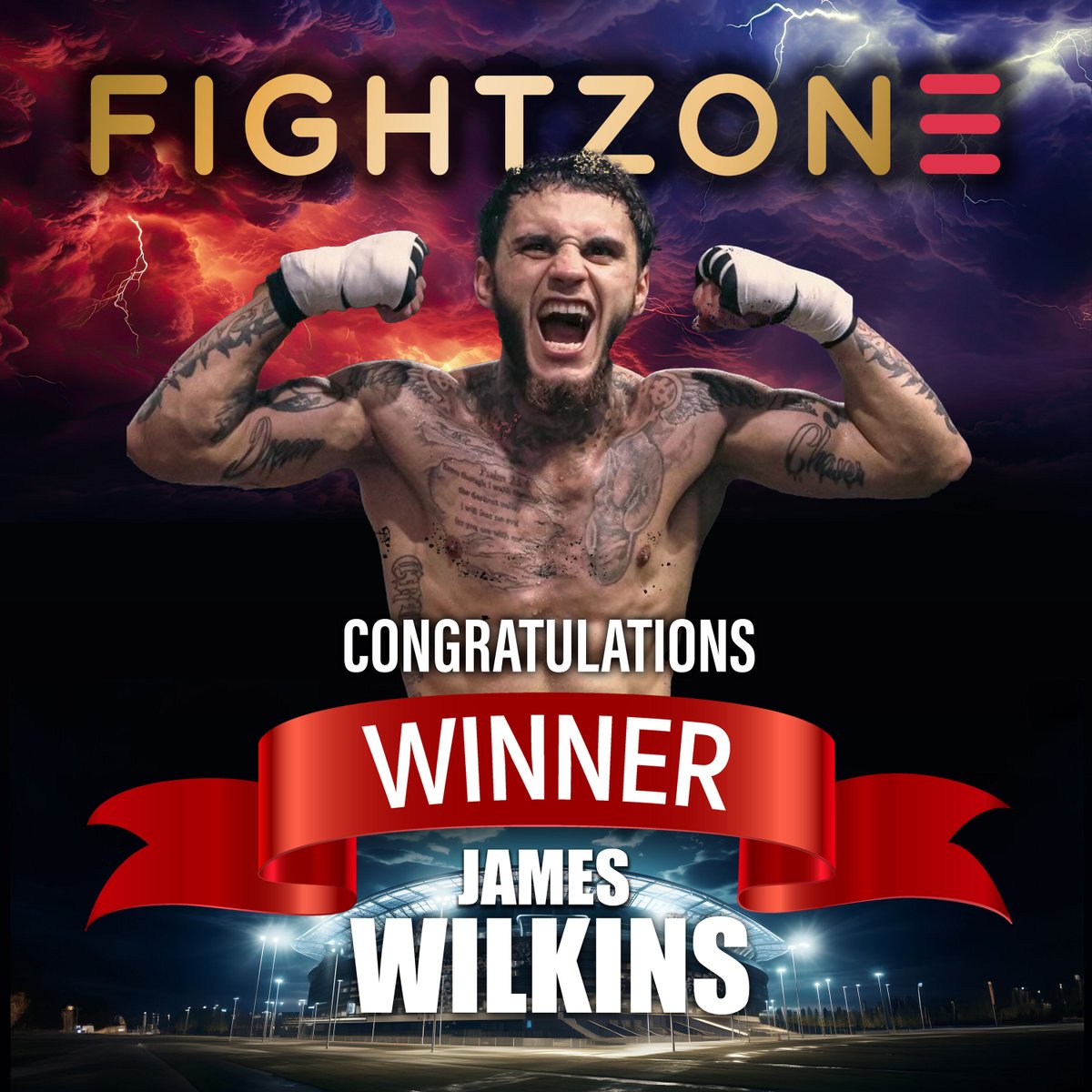 Congratulations to James Wilkins beating Brayan Mairena over 10 rounds PTS #fightzone #winner #boxing #jameswilkins #royjonesjr