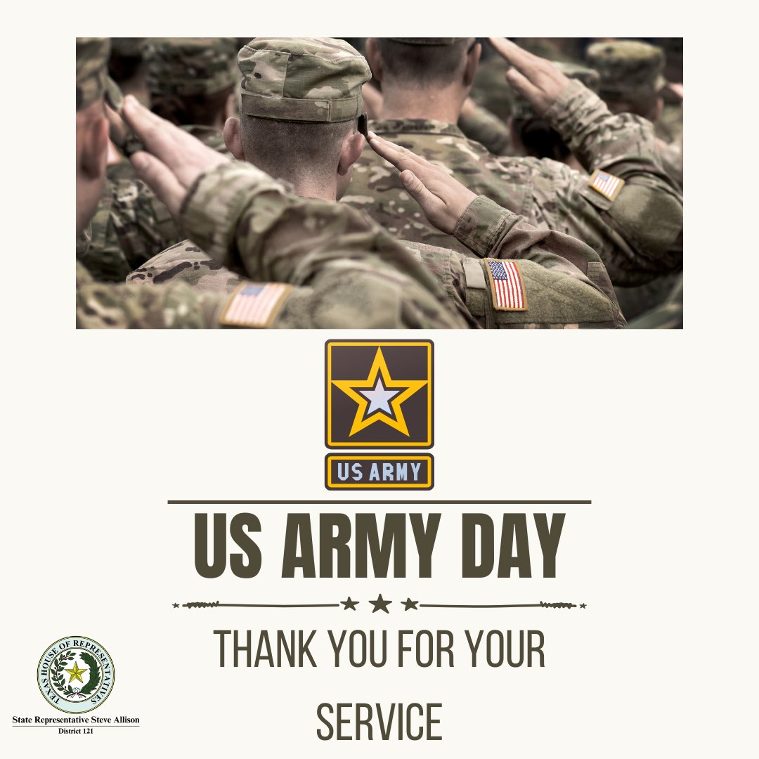 Today is US Army Day, Thank you to all our men and women in service that bravely protect and serve our country.