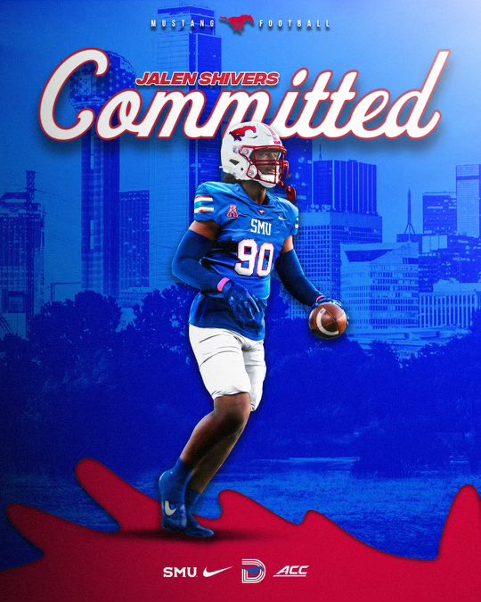Thank you God!!! Extremely Blessed and Proud to say i’m 1000% Committed to SMU!!! @CoachThibbs @SMUFB @CoachBryanLamar @_Coach_Crawford @BCWright52 #PonyUp
