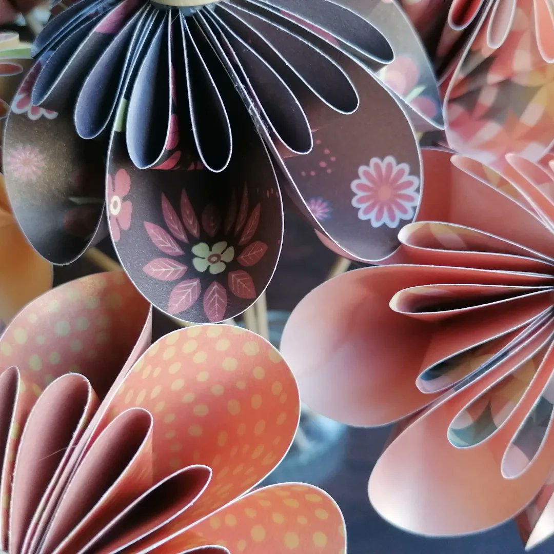 HarikaSheffield's tweet image. Loving the 70's vibe on this gorgeous bouquet of round Kusudama Flowers..
7 flowers each on a bamboo stem. 

£14.00 plus £3.50 postage