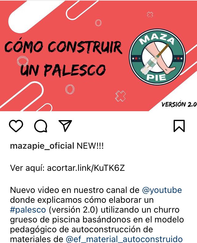 Nuevo tutorial de construcción de #palesco v. 2.0 

#mazapie #innovación #reciclaje #edufis #deportetotal #deportealternativo

youtu.be/7BW6OliXyOE?si…