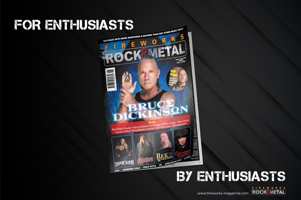 𝗙𝗢𝗥 𝗘𝗡𝗧𝗛𝗨𝗦𝗜𝗔𝗦𝗧𝗦 𝗕𝗬 𝗘𝗡𝗧𝗛𝗨𝗦𝗜𝗔𝗦𝗧𝗦 We know you love Rock & Metal music as much as we do! fireworks-magazine.com -- BUY Issue #106 from fireworks-magazine.com 𝙐𝙆 𝙎𝙪𝙗𝙨𝙘𝙧𝙞𝙥𝙩𝙞𝙤𝙣𝙨 𝙣𝙤𝙬 𝙟𝙪𝙨𝙩 £32.