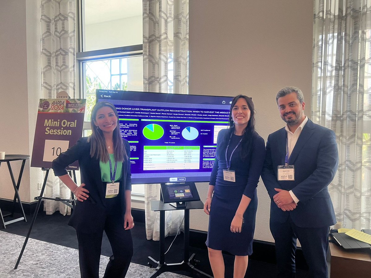 Martin Dib (@dibmartin) on Twitter photo Superstar future HPB surgeons in Chile, resident <a href="/cataortizk/">Catalina Ortiz</a> and fellow @camilo0na from <a href="/FacMedicinaUC/">Facultad Medicina UC</a> <a href="/TrasplanteUC/">Instituto Clรญnico de Trasplante UC-Christus</a> presenting and moderating, respectively at <a href="/AHPBA/">AHPBA</a> #ahpba2024 #ahpbaheroines <a href="/hpb_so/">SoMe4HPB</a> <a href="/me4_so/">SoMe4Surgery</a> <a href="/sochicir/">Sociedad Chilena de Cirugรญa</a> Superstar future HPB surgeons in Chile, resident <a href="/cataortizk/">Catalina Ortiz</a> and fellow @camilo0na from <a href="/FacMedicinaUC/">Facultad Medicina UC</a> <a href="/TrasplanteUC/">Instituto Clรญnico de Trasplante UC-Christus</a> presenting and moderating, respectively at <a href="/AHPBA/">AHPBA</a> #ahpba2024 #ahpbaheroines <a href="/hpb_so/">SoMe4HPB</a> <a href="/me4_so/">SoMe4Surgery</a> <a href="/sochicir/">Sociedad Chilena de Cirugรญa</a>