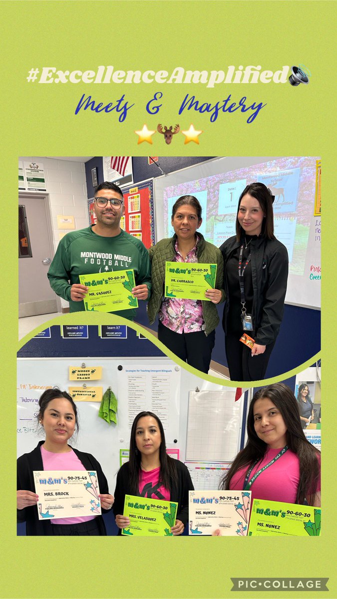 Congratulations 🎉🎊 👏 to our 8th grade RLA team and our Social Studies Team for hitting our M&Ms Meets & Masters 90% 60% 30% and beyond 90% 75% 45%! #ExcellenceAmplified🔊 @Montwood_MS @noecantu_MMS @lsando04_MMS @dnava_mms