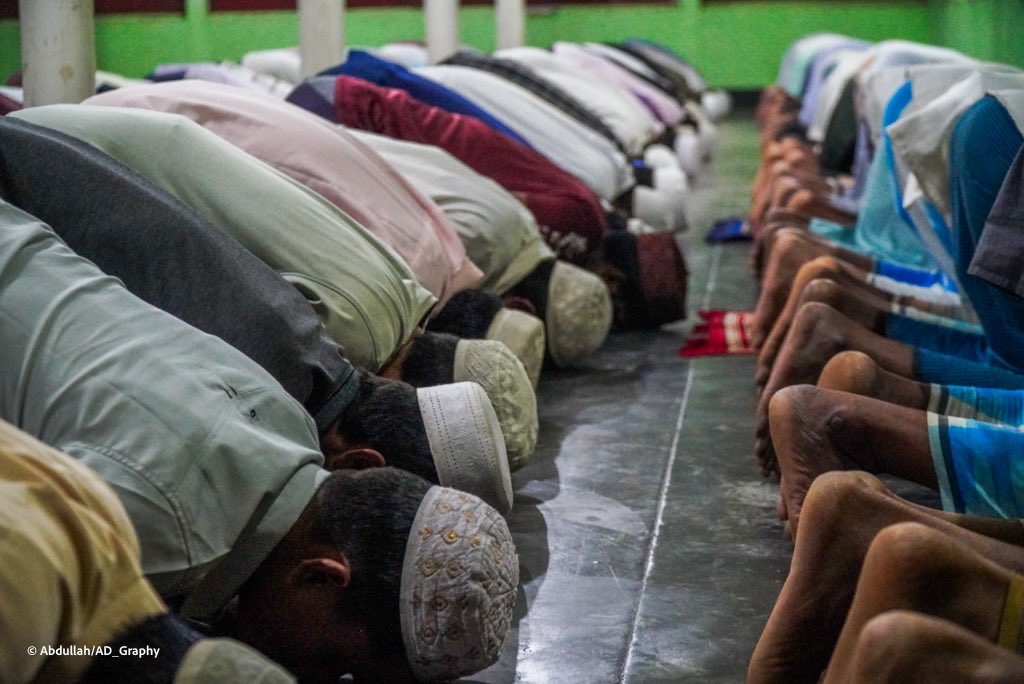 It is the special #Tarawih prayers during the 27th night, Laylat al-Qadr (Night of Destiny), of the Muslim fasting month of Ramadan in the world largest’s refugees. #ramadan #rohingya #prayers #rohingyacamp