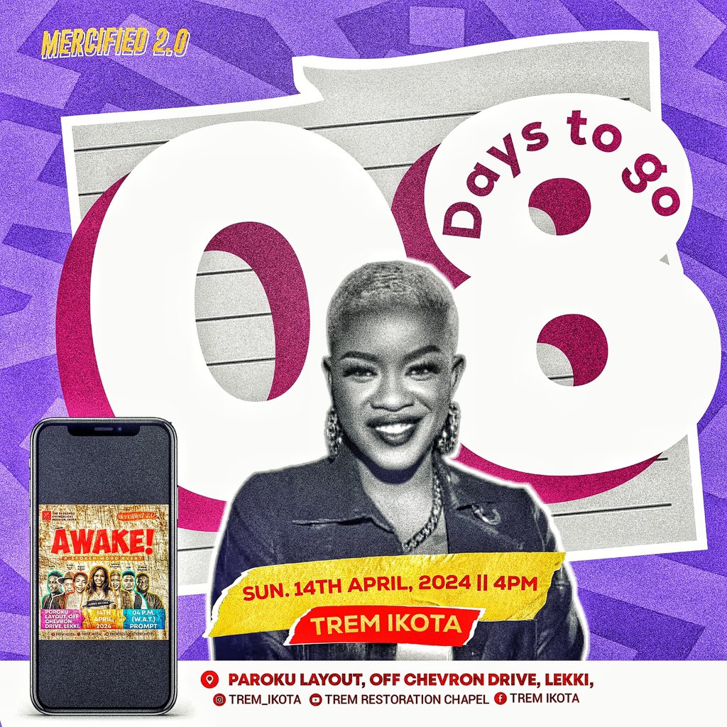 JuddyRhymes's tweet image. 8 Days to go 🚀

Don’t be told, get prepared!
 *MERCIFIED!* 🔥
Mark your calendar 📌

#Mercified
#Awake 
#gospelspokenword 
#SpokenWordEvent 
#8DaysToGo