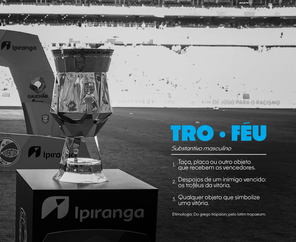 Tro•féu No dicionário: Taça, placa ou outro objeto que recebem os vencedores. É bom explicar, tem gente que pode ter esquecido. #GRExJUV #GrêmioHep7a #Gauchão2024 🏆🏆🏆🏆🏆🏆🏆🇪🇪