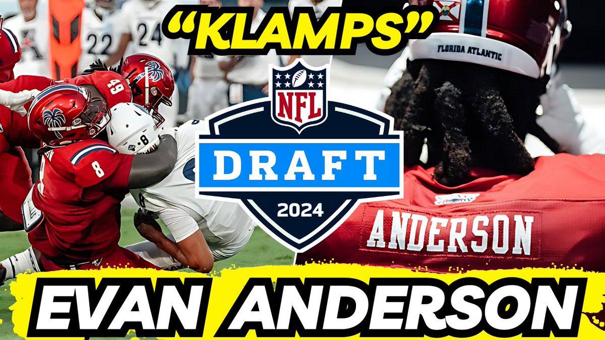 Evan Anderson plays with an electric energy & strikes Terror in opposing offenses. C/O our interview & see why they call him KLAMPS ⬇️ LINK: youtube.com/watch?v=3omGXI… #NFLDraft #NFLDraft2024 #FAU @FAUFootball @EvanAnd4215 @FAUAthletics #WinningInParadise @ShrineBowl @Jones_OCPS