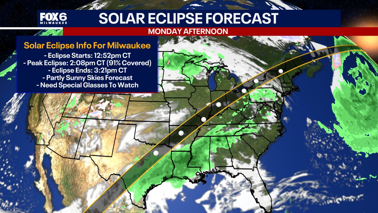 Tom Wachs on X: &ldquo;Weather update for the solar eclipse on Monday 