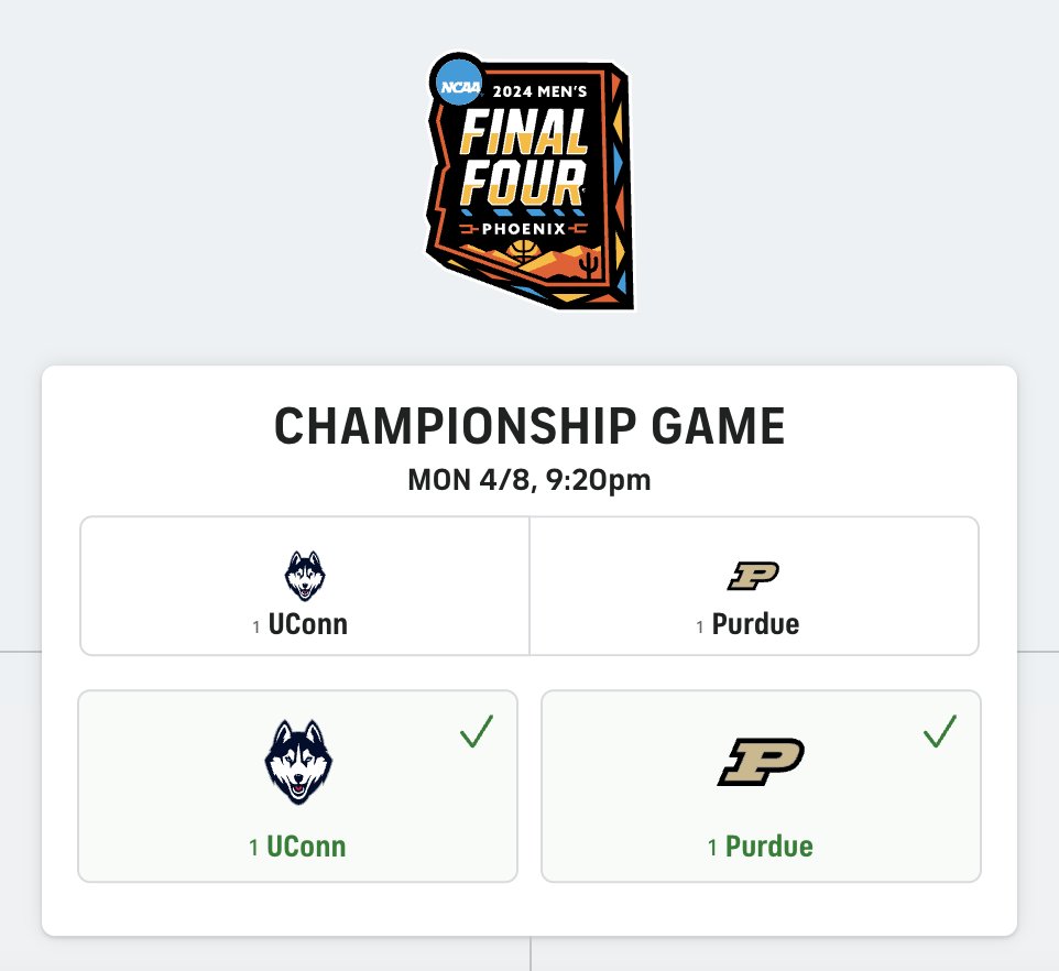 It was ugly for a while, but my bracket is finally looking pretty good. #finalfour