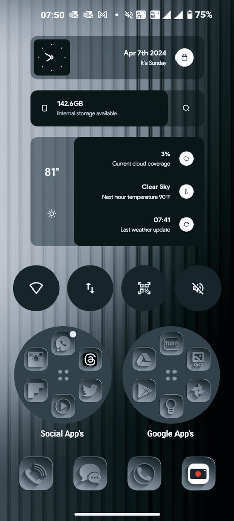 @silparvej @asdlordesigns @droidbeauty @HeyAlphaOne @TeslaCoilApps @andro_idfans Today's Setup of my Nothing Phone 1