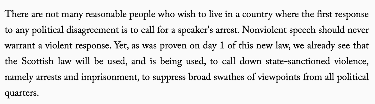 For reference, on day 1 the @ASI warned the Scottish hate speech law would be used to mass-report Scots speakers on an industrial scale. 8,000 separate hate speech reports is the equivalent of 1/10th of one percent of Scotland's entire population. This is after only one week.