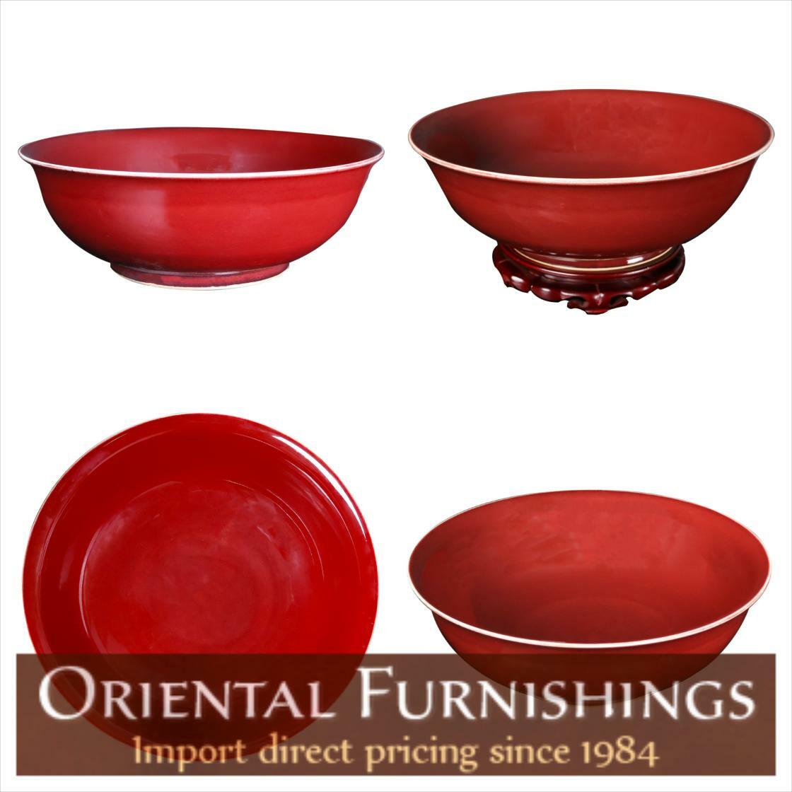 #blueandwhitedecor
Chinese Porcelain Table Bowl Glazed Ox Blood 
Seen here: bit.ly/3KpRrtG