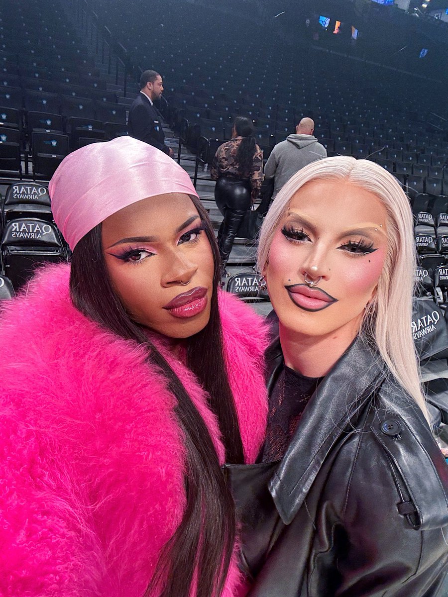 So Nicki Minaj and Lady Gaga walk into a Brooklyn Nets game…