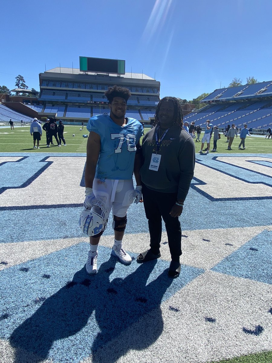 I had a great time visiting UNC @UNCFootball today. Thank you to the coaches and players that took time out of your schedules to host me… @CoachMackBrown @CoachCollins @TedMonachino @MC_Recruiting @MCFootballCoach @coachjlovelady