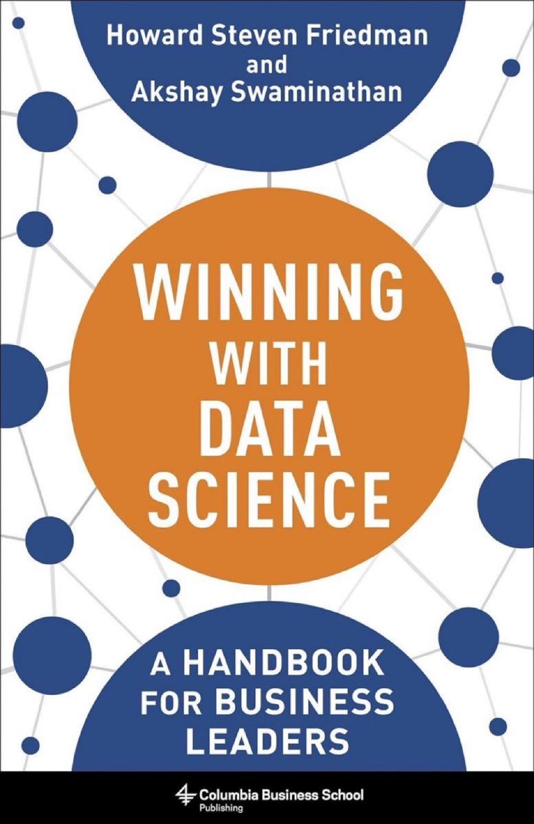 'Winning with #DataScience: A Handbook for Business Leaders' at amzn.to/3GPeU74 by @howardsfriedman & @akshay_swa
🌟🌟🌟🌟🌟
#BigData #Analytics #DataScientists #CDO #CMO #CTO #DataStrategy #AnalyticsStrategy #AI #MachineLearning #DecisionScience #Algorithms #DataEthics