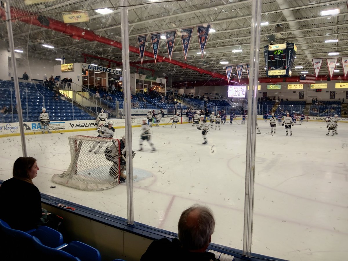 The sons of former NHLers Ken Klee, Adrian Aucoin, Derek Plante and Red Wings alum Marty Lapointe and Manon Rheaume's son were playing tonight between the two teams. USNTDP and the Muskegon Lumberjacks. The NTDP won 4-2