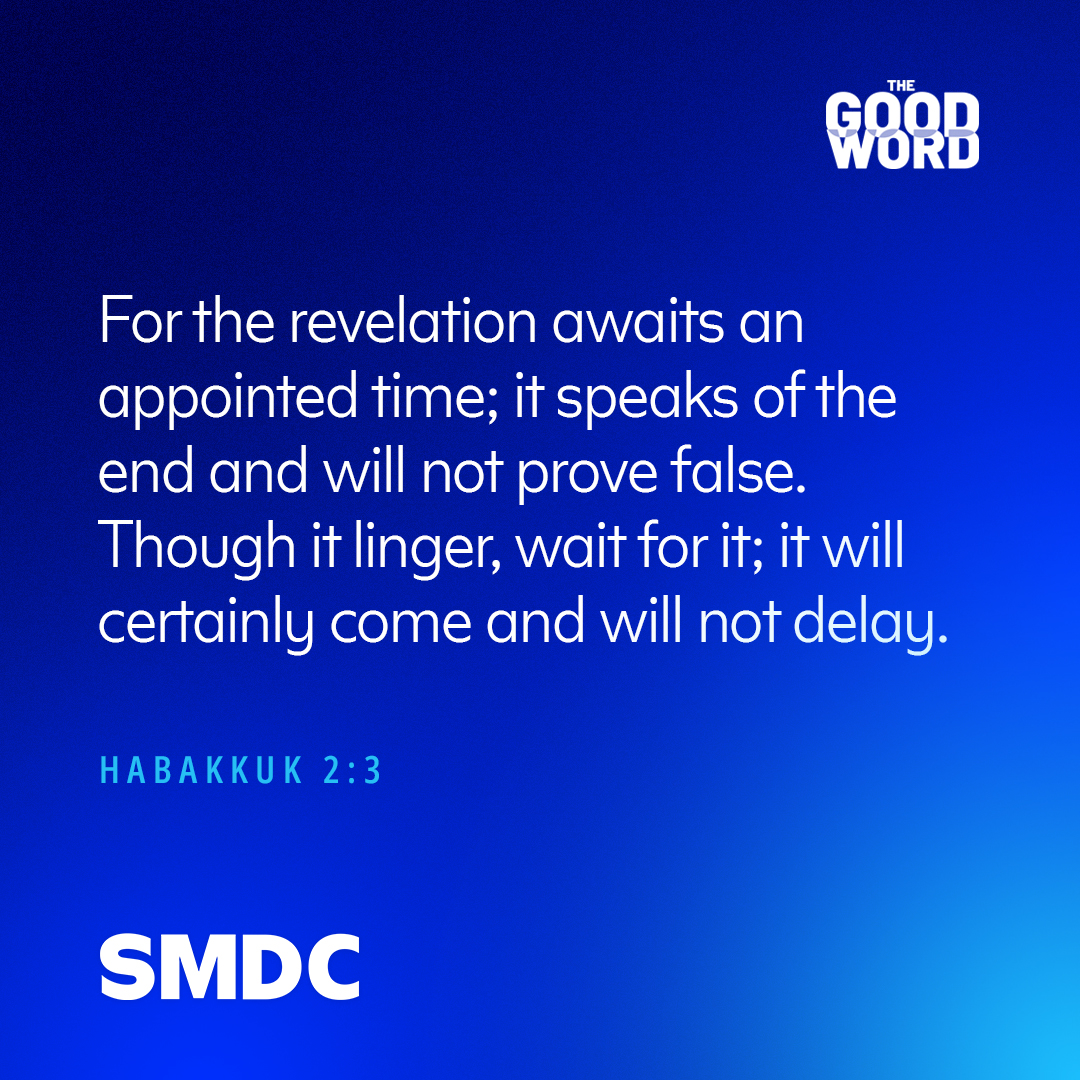 In today's #TheGoodWord. Join SMDC The Good Word Viber channel where we can all get and share good words to live by as we worship the Lord in our daily lives. Please feel free to invite your family, friends, and loved ones: bit.ly/thegoodwordonv…