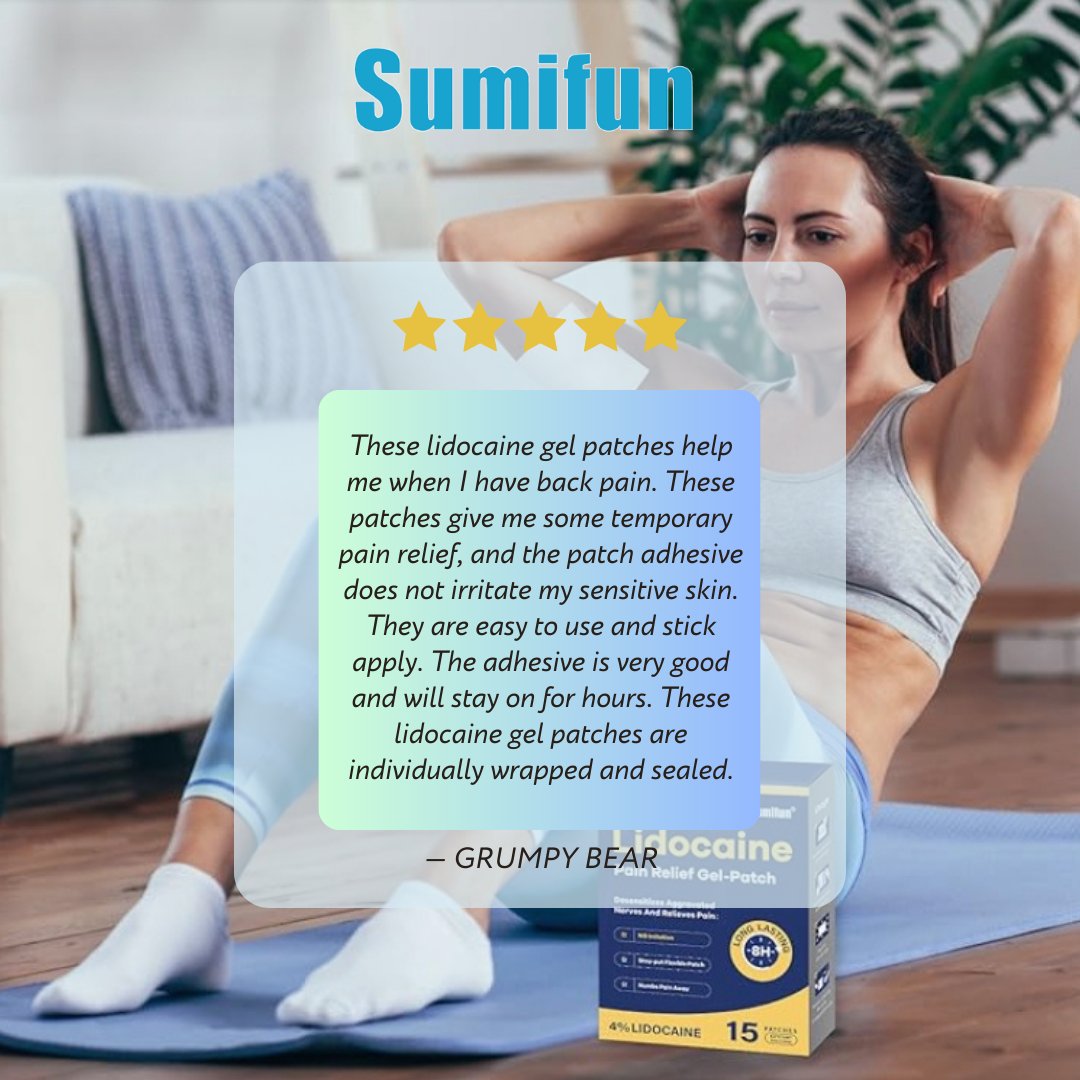 Our Lidocaine Patch gives maximum support and greater coverage, it is perfectly tailored for your Upper and Lower Back.
#sumifun #lidocaine #painrelief #patchedup #gym
#fitness #gymworkout #painrelief #backpain