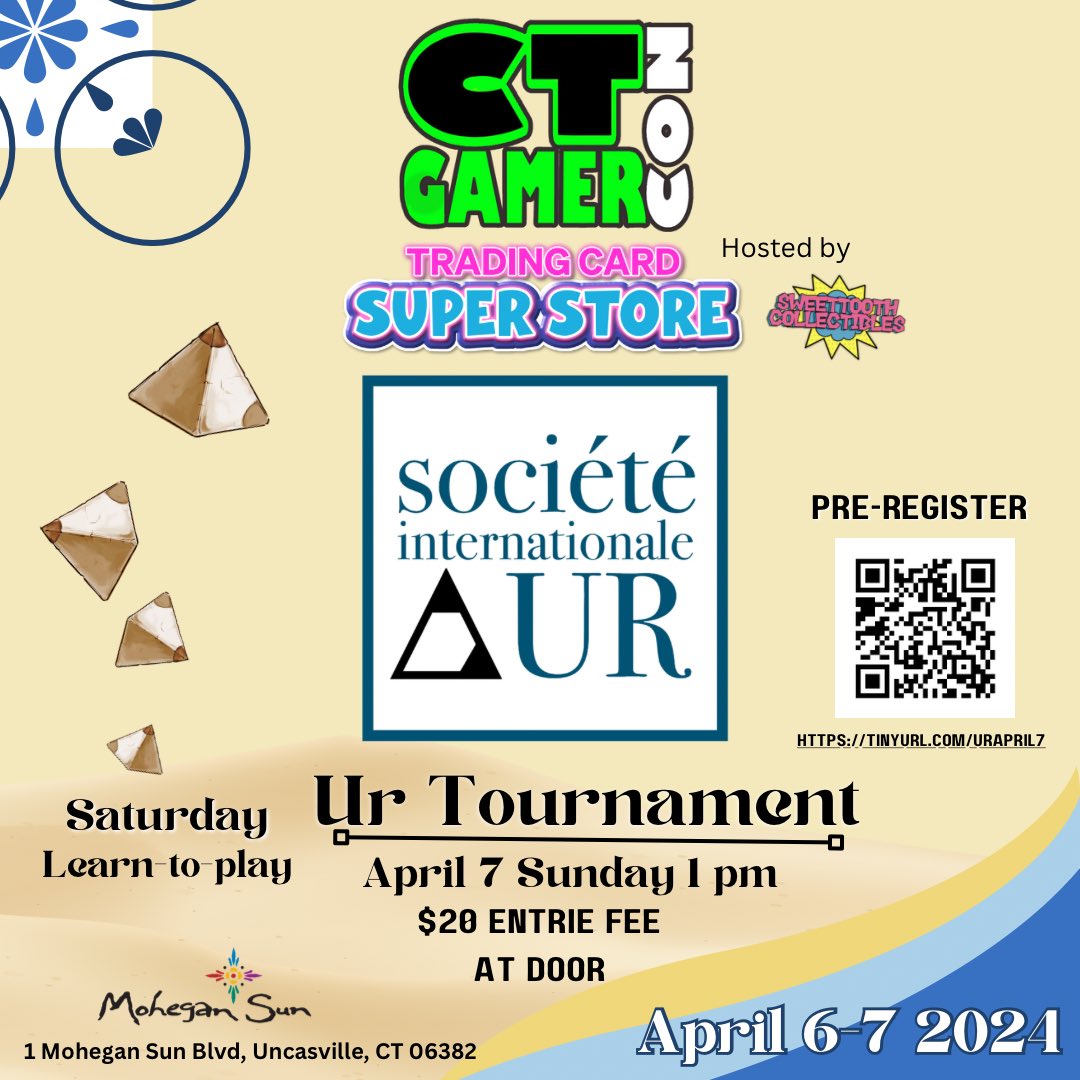 1pm Sunday! <a href="/CTGamerCon/">CTGamerCON at Mohegan Sun</a> 
RSVP here: tinyurl.com/UrApril7