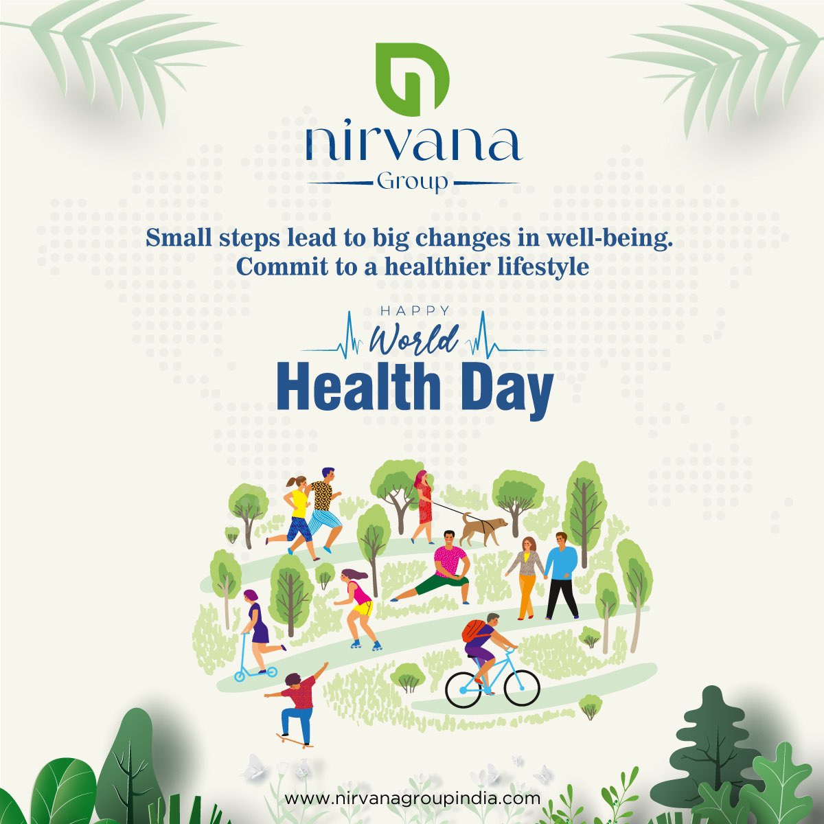 Health is wealth! This World Health Day, let's cherish and nurture our health by making informed choices, staying active, and keeping a positive outlook.

#NirvanaGroup #nirvana #StepIntoHealth #WorldHealthDay2024 #WalkTowardsWellness #HealthySteps #UpliftingWellness