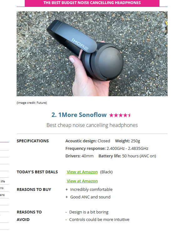 1MoreGlobal's tweet image. @TechRadar included the 1MORE SonoFlow in their list of The best noise cancelling headphones 2024, chosen by experts for all budgets, rating it as the Best Budget.

Read more: techradar.com/news/audio/por…

#1MORE #SonoFlow #Headphones #Bluetooth
