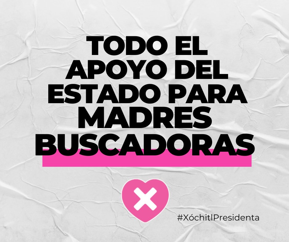 #MadresBuscadoras 
#MisPropuestas
#XochiltGalvezPresidenta2024