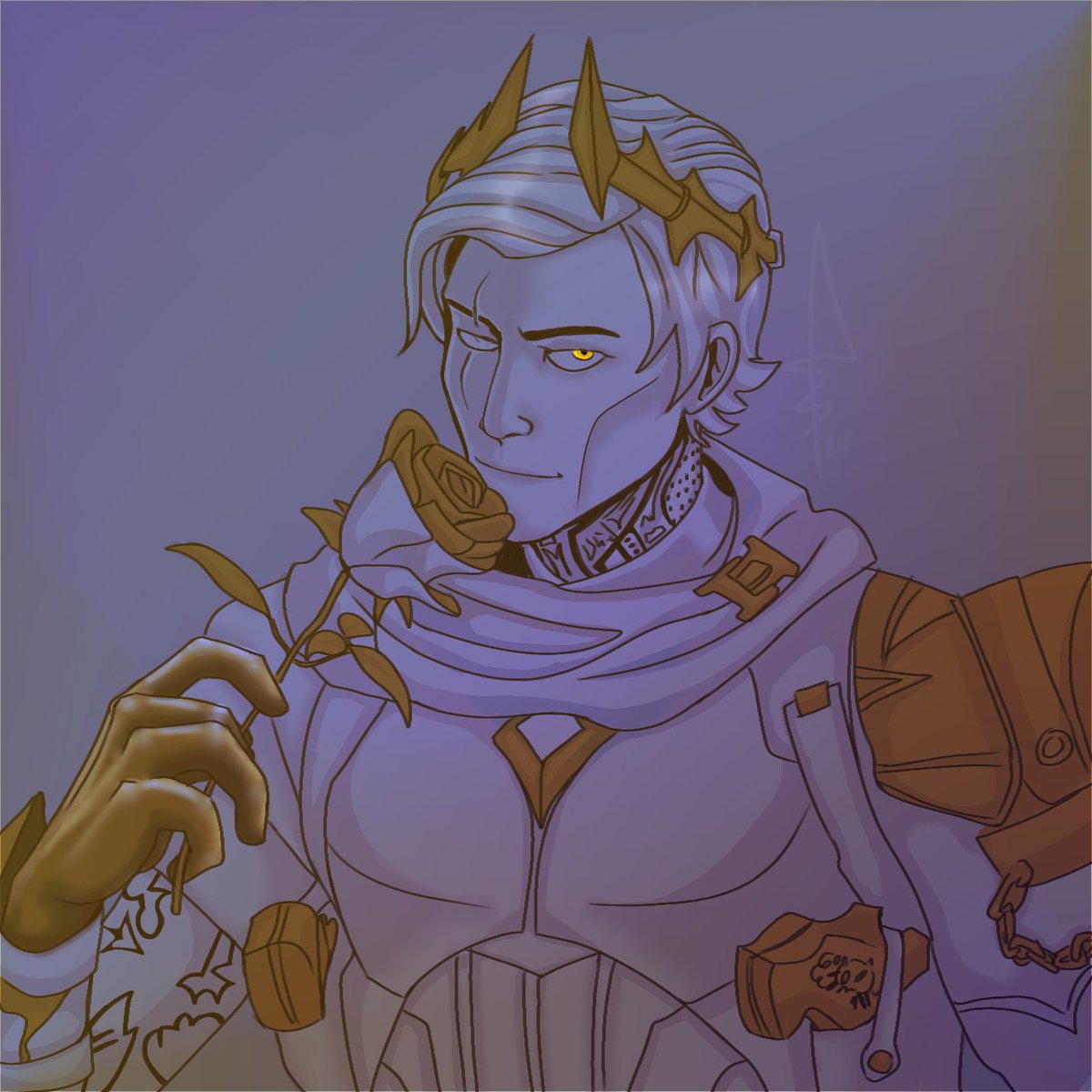 B1ackh0rn's tweet photo. My favorite boy ⚜️✨

#Fortnite #midas #FortniteArt https://t.co/R3erFCKtq8