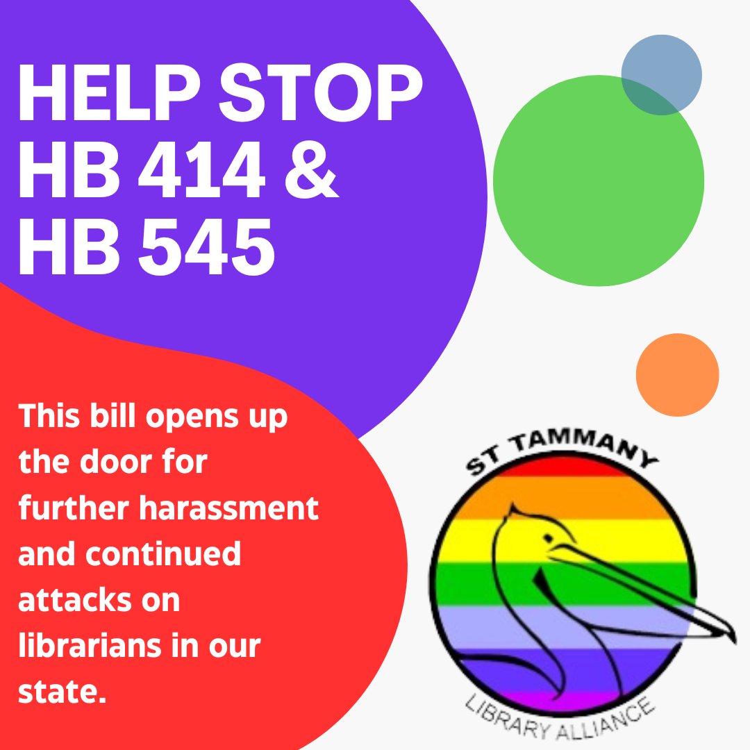 Pay attention to the legislature EMAIL YOUR REPS! @abmack33 @LACitAntiCensor @LALibraryAllies