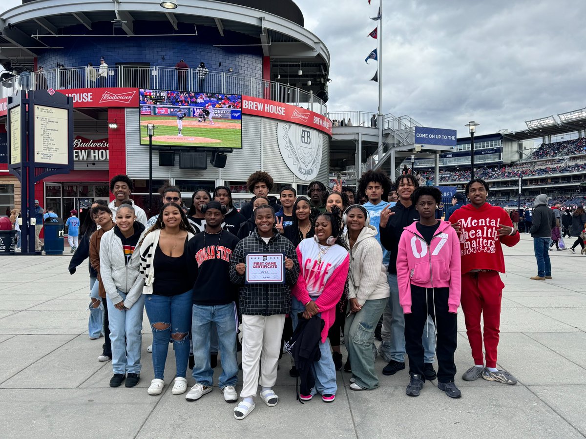 Thank you to our friends at the @Nationals for hosting local @ExcellenceBela students for their first game in D.C. during their HBCU college tour.