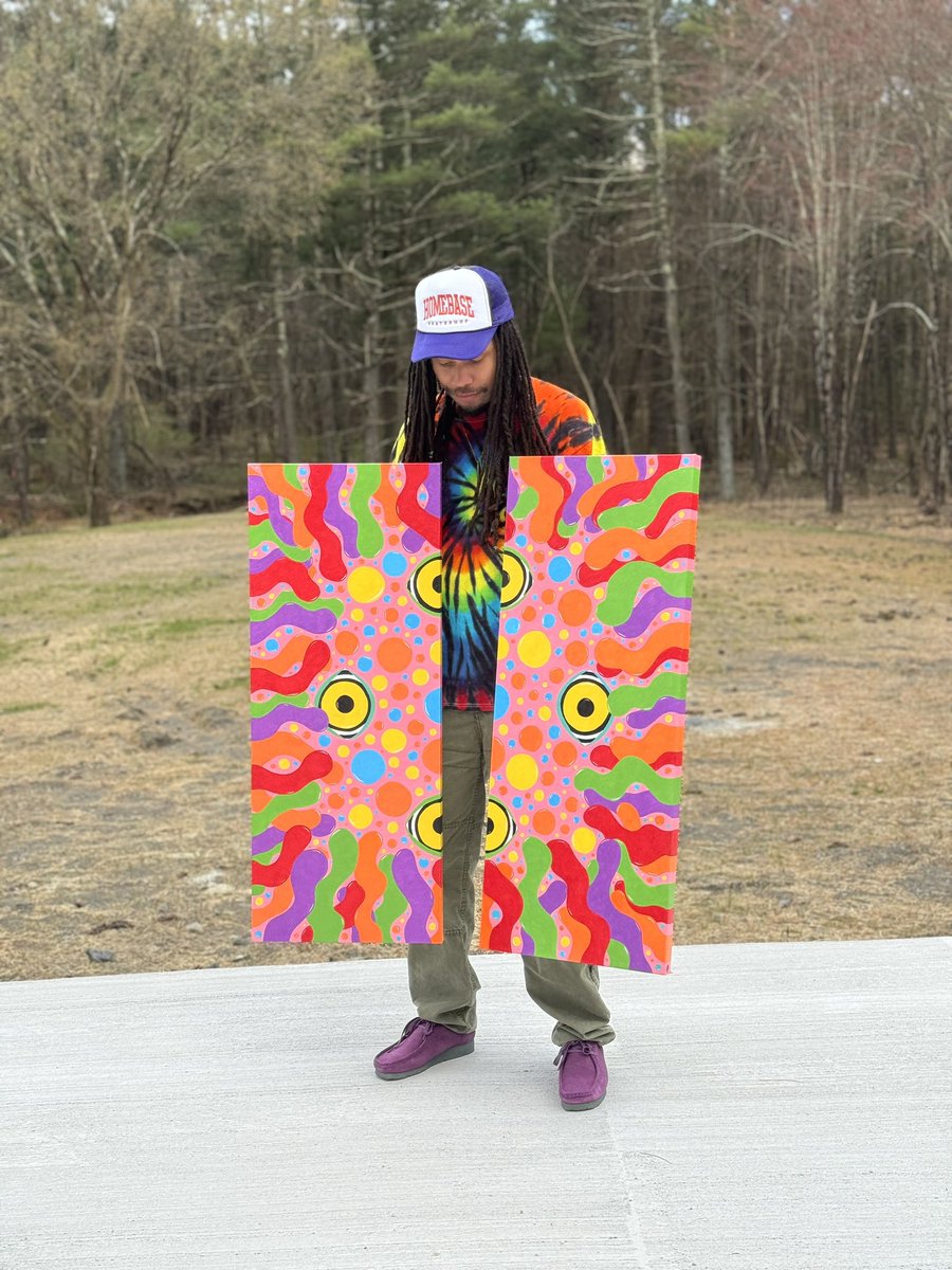 “Ocular Cilium” 
•Oil on Canvas
•Two 16”x40” canvas panels

#trippyvizion#explore#art#psychedelicart#basedjon#