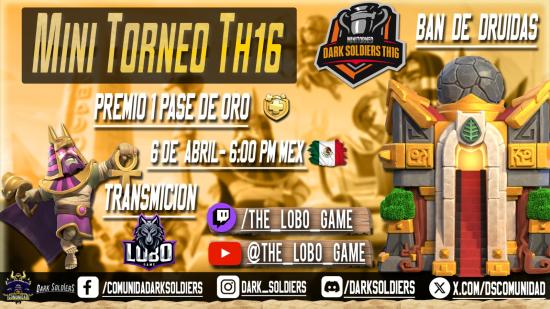 Soy El Panda COC (@soyelpandacoc) on Twitter photo ⚔️Mini TH16 ⚔️
🔰LLEGATE HOY
🔰PREMIO AL GANADOR
🔰PREMIO A ESPECTADOR
🔰EVENTO UNICO
✅ - Inscripciones
chat.whatsapp.com/KmeCZ8TUNUqBHR…
🕕 - 6 pm 🇲🇽
🗓️ - Hoy Hoy!!
Trasmite:
<a href="/lobo9912gamer/">the_lobo_game</a>
Organiza: <a href="/DsComunidad/">COMUNIDAD DARK SOLDIERS</a> ⚔️Mini TH16 ⚔️
🔰LLEGATE HOY
🔰PREMIO AL GANADOR
🔰PREMIO A ESPECTADOR
🔰EVENTO UNICO
✅ - Inscripciones
chat.whatsapp.com/KmeCZ8TUNUqBHR…
🕕 - 6 pm 🇲🇽
🗓️ - Hoy Hoy!!
Trasmite:
<a href="/lobo9912gamer/">the_lobo_game</a>
Organiza: <a href="/DsComunidad/">COMUNIDAD DARK SOLDIERS</a>