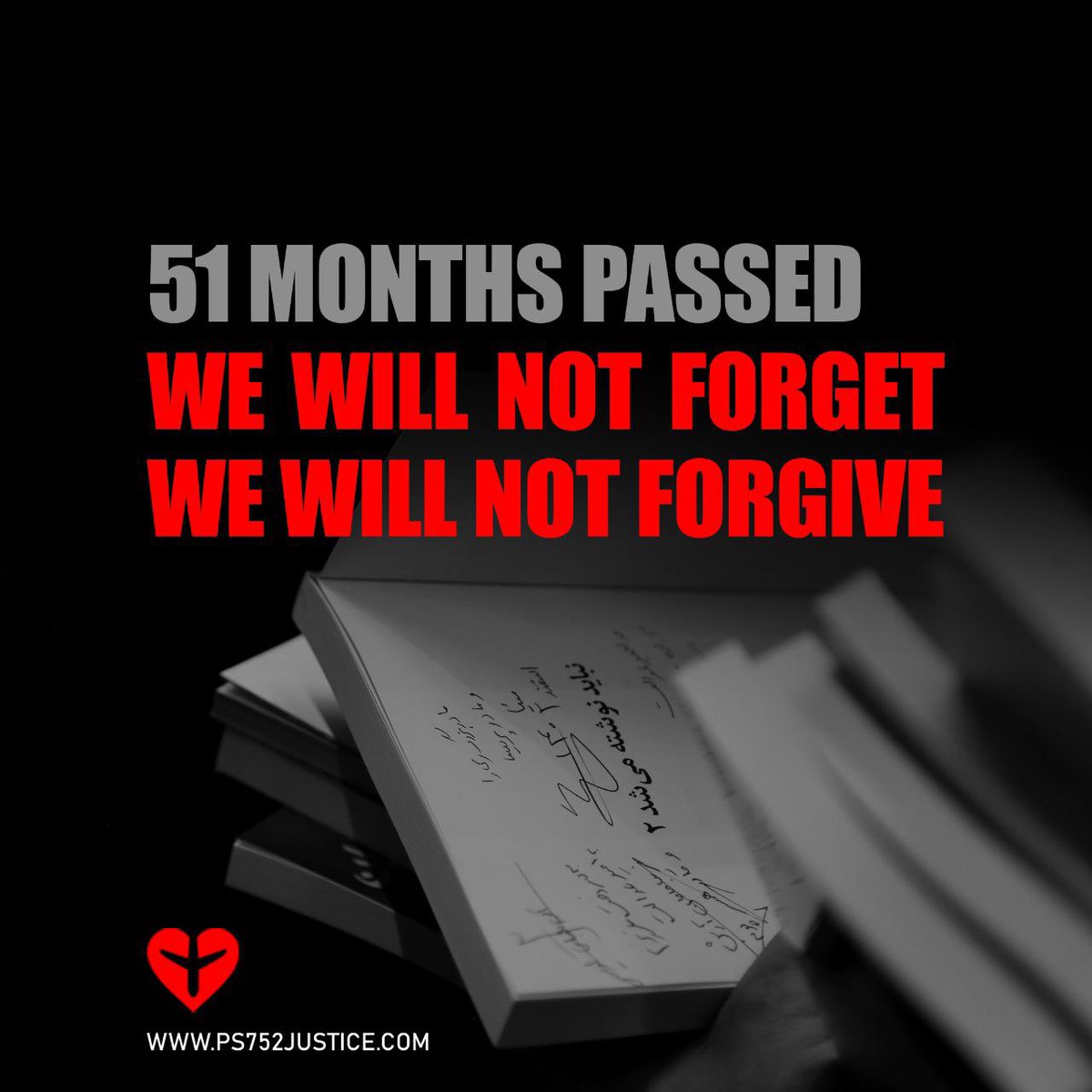 ۵۱ ماه گذشت.

#نه_میبخشیم_نه_فراموش_میکنیم 
#دادخواهی #ps752justice #PS752