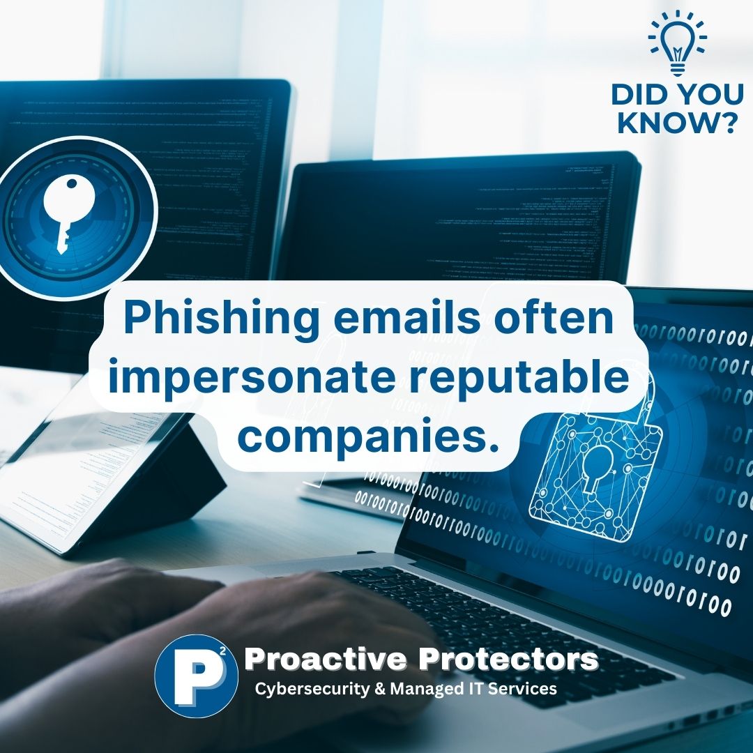 P2_Cyber's tweet image. Beware of phishing impersonations in your inbox. #Phishing #P2 #ProactiveProtectors #Cybersecurity #TechBizCEO