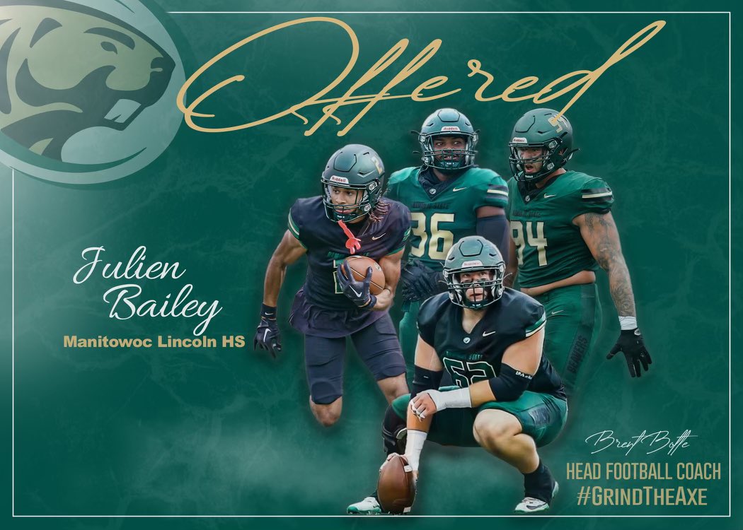 Julien Bailey (@julienbailey19) on Twitter photo After a great visit, I am blessed to receive an offer from Bemidji State University #GrindTheAxe <a href="/BSUBeaversFB/">Bemidji State Football</a> <a href="/kellan_wandtke/">Kellan Wandtke</a> <a href="/CoachBolte/">Brent Bolte</a> <a href="/CoachHeinBSU/">Jordan Hein</a> <a href="/KH_Pike/">Karson Pike</a> After a great visit, I am blessed to receive an offer from Bemidji State University #GrindTheAxe <a href="/BSUBeaversFB/">Bemidji State Football</a> <a href="/kellan_wandtke/">Kellan Wandtke</a> <a href="/CoachBolte/">Brent Bolte</a> <a href="/CoachHeinBSU/">Jordan Hein</a> <a href="/KH_Pike/">Karson Pike</a>