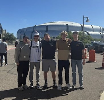 The entire Royal Basketball coaching staff taking in some Final Four action.