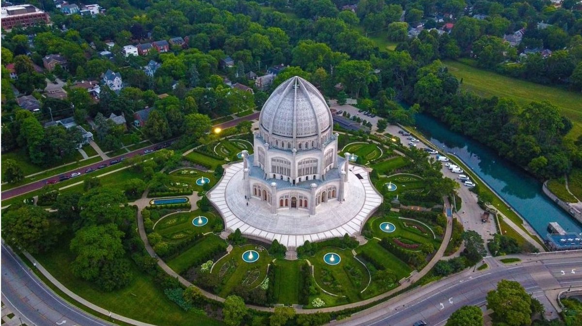 #Droneshot of the #Bahai #HouseofWorship in #Wilmette near #Chicago #USA. Photo by @Fern33 #BahaiFaith