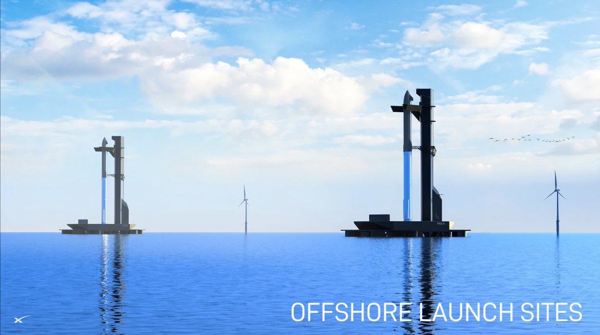 FelixSchlang's tweet image. Here&apos;s a new look at SpaceX&apos;s Starship offshore plans!