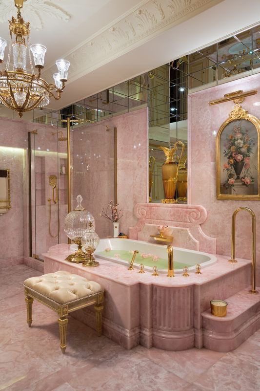 rose quartz pink bathroom