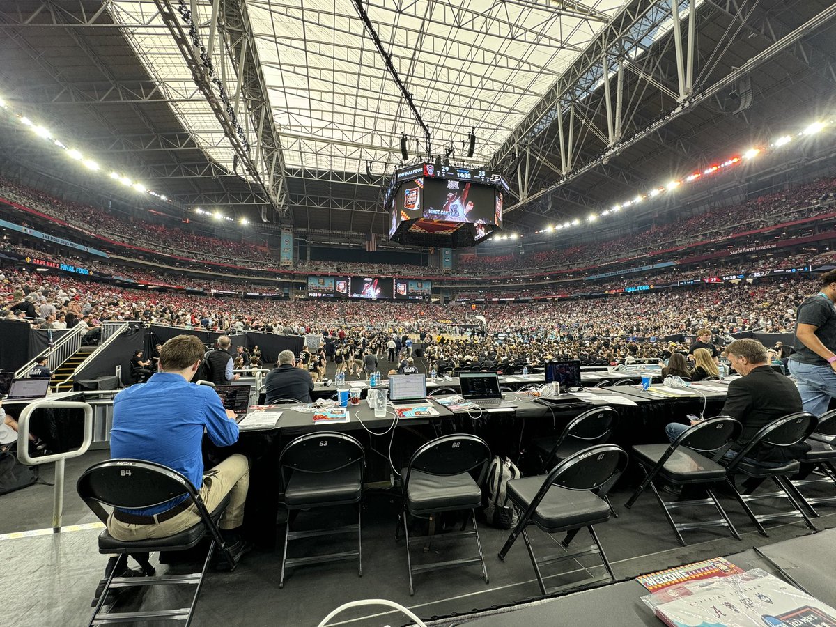 After a delay due to a soccer game going long and 2 live hits for my station… I finally just made it to my seat… at halftime. Better late than never. @WNCN