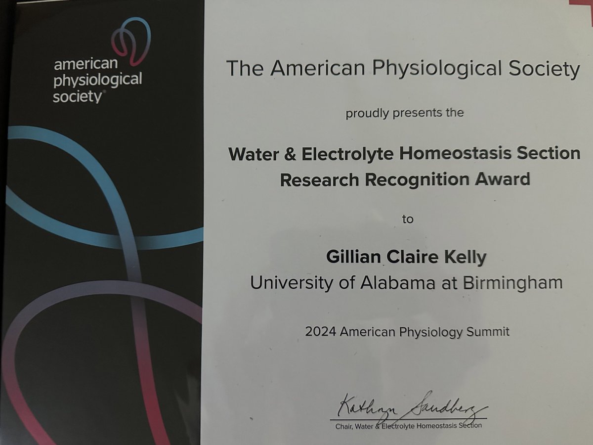 Gillian Kelly (@gillianckelly) on Twitter photo Honored to receive the WEH Research Recognition Award at #APS2024 for my work on endothelial mechanisms of cardiovascular dysfunction resulting from early life stress (ELS). Honored to receive the WEH Research Recognition Award at #APS2024 for my work on endothelial mechanisms of cardiovascular dysfunction resulting from early life stress (ELS).