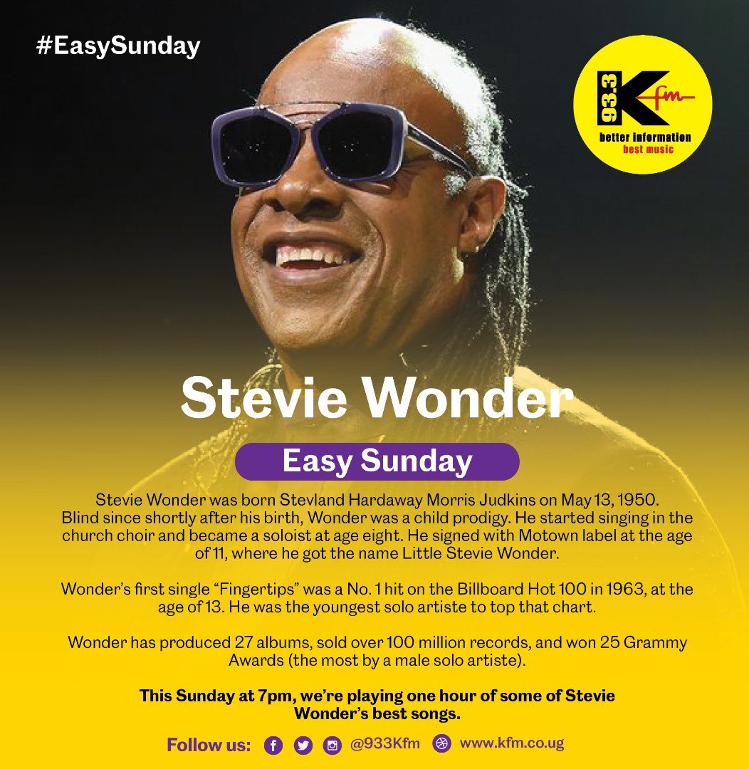 This Sunday at 7pm

@StevieWonder on #EasySunday